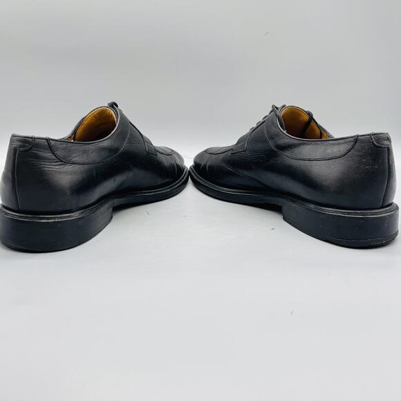 Mezlan Shoes Mens 9 Black Leather Apron Toe Derby Oxford Lace Up Dress Classic main image 7